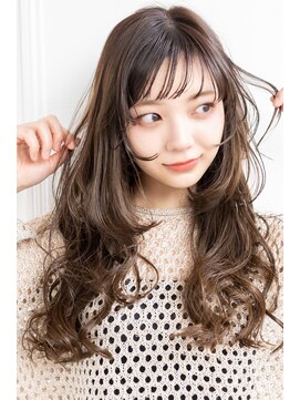 アールイーノウン 阿倍野区昭和町店(re; nown) ミディアムレイヤーカットストレートロングウルフカットベージュ