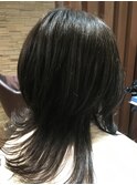 20代30代大人美人小顔ミディアムウルフ