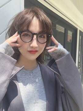 ロンドローズ 名古屋(Lond damaskRose) ブリーチ 学割 オリーブベージュ レイヤーカット リタッチ120