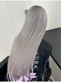 ホワイトシルバー/エクステ/染めるエクステ/池袋/ハイトーン