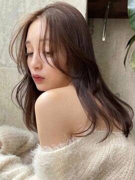 サイン 渋谷(SIGN) 韓国ヘアハッシュカットレイヤーカットベージュブリーチ無し