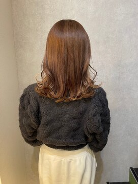 ウィスプ 赤羽店(wisp) ふんわりエアリーカール×春色イヤリングカラー ブリーチ#2