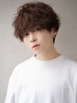 メンズ/マッシュ/シャドウパーマ/渋谷駅