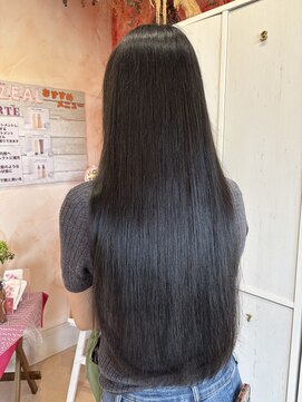 ジール(zeal) くびれヘア/アプリコットオレンジ/ハイライト/縮毛矯正/成田