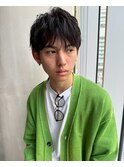 MEN’S HAIR/ブルーブラック/フェザーパーマ/三宮/元町/居留地
