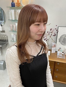 ヘアー アイス カンナ(HAIR ICI Canna) 質感再整カラーで透明感のある艶ピンクベージュカラー［haru］
