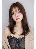 〇レイヤーカット ワンカール シースルーバング 透明感カラー