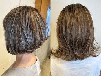 ヘアーローラン 藤沢(hair LORAN fujisawa)の写真/【カラー+TR￥8500】明るい白髪染めが叶う♪年齢を重ねた髪もしっかりカバーしながら艶のある綺麗な髪色に♪