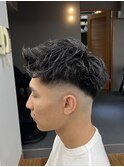 MEN’S/サーフカール/刈り上げセンターパート/表参道駅/青山 