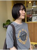 〈浅草 半個室〉ミニマムボブ×グレーベージュ