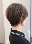 髪質改善ミルクブラウンショート20代30代40代