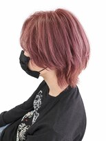 グランミリ(Grand mm) くすみピンクのウルフレイヤーショート 文字数