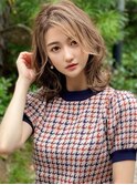デジタルパーマミニウルフテラコッタくすみブルー20代30代40代