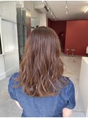 20代30代/大人かわいい/外ハネボブ/髪質改善/サンドベージュ