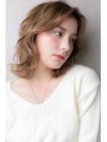カバーヘアアンドスパ ブリス 浦和(COVER HAIR&SPA bliss)&nbsp;かきあげバング外国人風金髪センターパートTb2浦和20代30代40代