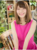 厚めバング大人かわいい小顔縮毛カットミディc5戸頭20代30代40代