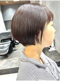 30代40代大人女性/前髪ありショートボブ/ショートヘア/髪質改善
