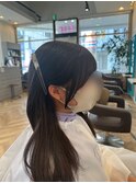 結んでも下ろしても可愛い顔まわり