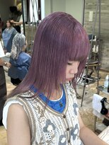 ヲタク(wotaku.)&nbsp;ピンクラベンダーダブルカラーケアブリーチハイトーン裾カラー