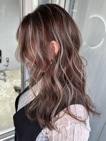 エトラ 渋谷店(etora)&nbsp;小顔 ネビージュ グレージュハイライトカラー◎