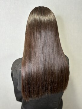 スカイ(SKY) 髪質改善縮毛矯正韓国風レイヤーカットダブルカラーベージュ