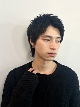 クロト(Clotho) スパイキーショート/ツイストスパイラル波巻きメンズウルフ