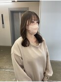 酸性縮毛矯正×ブラウンベージュ