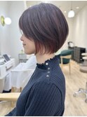 say.イメチェン外ハネ美髪ワイドバングインナーカラーショート