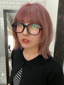 レガーレ(Legare) ボブ×顔周りレイヤー×ピンクカラー