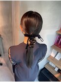 【タイトポニーテール】結婚式/二次会//銀座/ヘアセット/成人式