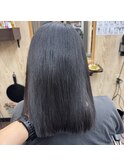 ミディアムボブ×弱酸性縮毛矯正