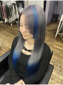 #派手髪#シールエクステ#ポイントカラー