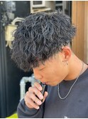 シャドウパーマメンズカットスパイラルパーマツイスパ波巻き