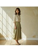 ミディアム レイヤーカット 顔周りレイヤー 白髪染め 30代40代