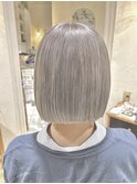 タッセルボブ　ホワイトシルバー