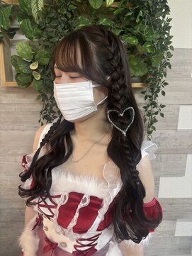 ロカット サロン(Roquat Salon) 編みたらしクリスマスハートアレンジ/立川/袴卒業式/国分寺