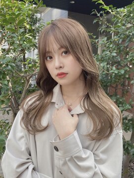 ワンズオゼ 渋谷(ONE's oze) ハイトーン/ダブルカラー/大人ガーリー/ダークアッシュ/似合わせ