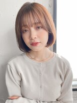 アグノス 青山(Agnos)&nbsp;イメチェン 前髪 ピンクベージュ ブラウン レイヤーカット