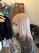 シールドヘアー 沖縄 新都心(C'LD Hair) ホワイトピンク/那覇美容室/新都心美容室