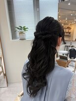 ウル 二子玉川(uru)&nbsp;結婚式編み込みハーフアップアレンジ