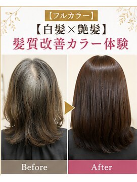 リアン(Lien) 【フルカラー】【白髪×艶髪】髪質改善カラー体験