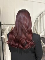 アトレ 梅田店(attrait) ロングヘアをピンク色に。カット×カラー×トリートメントで透明