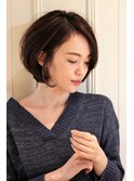 30代、40代人気 綺麗にまとまるひし形ボブ