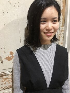 ノラ ヘアーサロン(NORA HAIR SALON) ERI★ズボラさん大歓迎黒髪も可愛いセット10秒切りっぱなしボブ