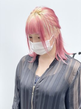 ディア(.eer) 【ディア南船場心斎橋】ケアブリーチダブルカラーデザインピンク