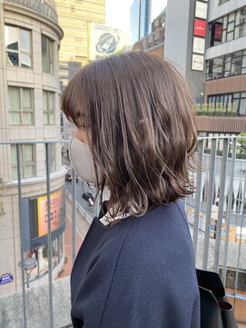 ウノプリール 茶屋町店(unopulir) 【unopulir永尾】くすみブラウンのこなれ可愛いボブ