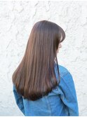 シルキー暗髪ツヤツヤロング