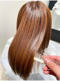 艶髪ストレート×髪質改善カラー×艶感×髪質改善トリートメント