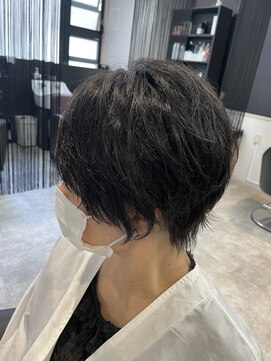 アフィックス ヘア 水天宮前店(affix hair) 黒髪マッシュショートスタイル
