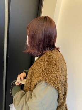 アプリバイリアン 浦和2号店(appri by Rien) 切りっぱ外ハネボブ×ワインレッド